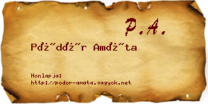 Pödör Amáta névjegykártya